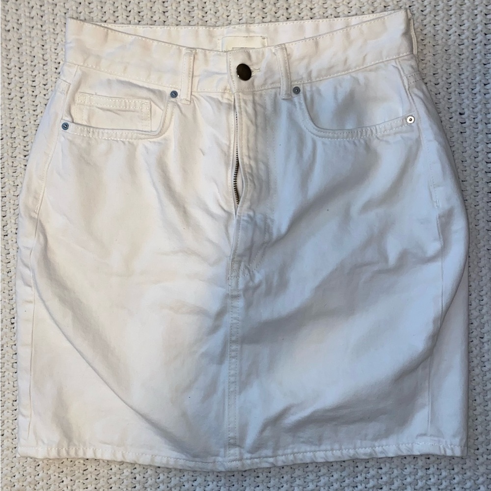 H&M midi white skirt